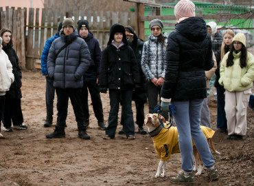 «Флешмоб добра»: юные волонетры помогли ярославскому приюту для животных