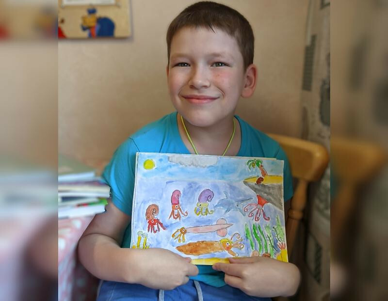 Участвуя в ежегодном Конкурсе детского рисунка, мальчик рассказал о своей заветной мечте. Фото: предоставлено БФ «Помоги ребенку.ру»